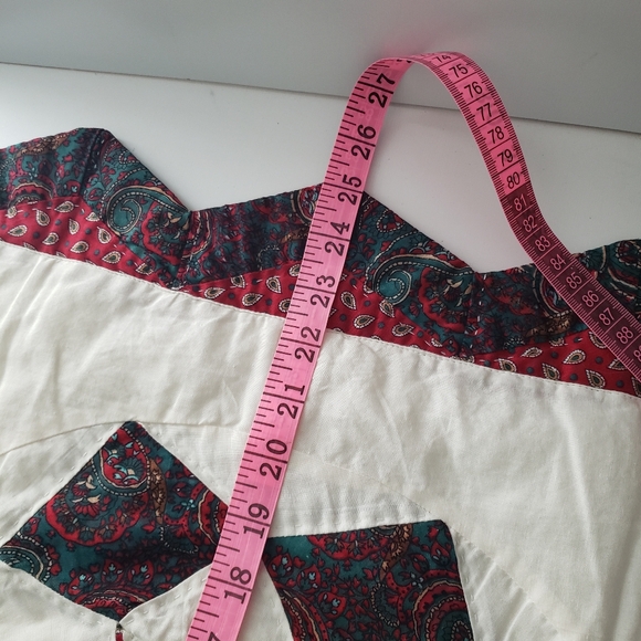 Quilted Star Carpenter Wheel Scalloped Edge Country Rustic Prarie Patchwork Sham - Picture 9 of 9